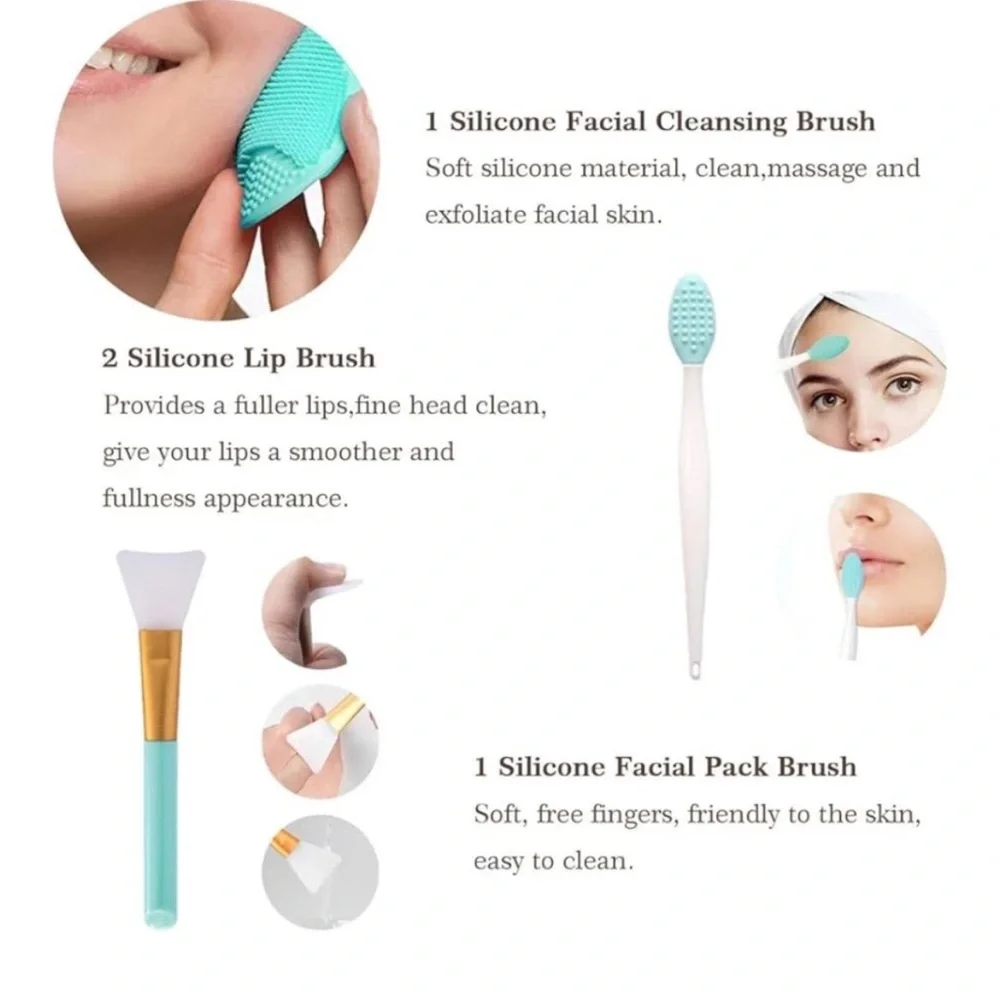 Green Makeup Brush Set